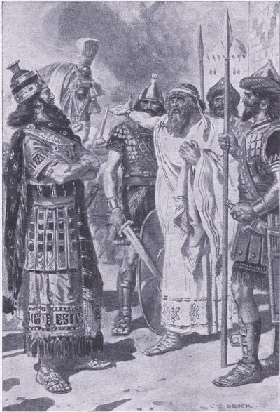 Kroisos steht im Schatten des Todes, aus Mein Magazin, veröffentlicht 1922 von Charles Edmund Brock