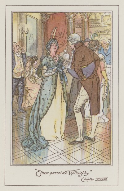 Illustration für Stolz und Vorurteil von Jane Austen von Charles Edmund Brock