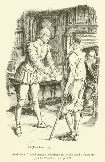 Illustration für Westward Ho! von Charles Kingsley (Gravur) von Charles Edmund Brock