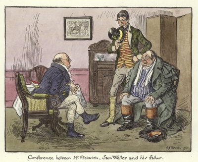 Illustration für die Pickwick-Papiere von Charles Edmund Brock