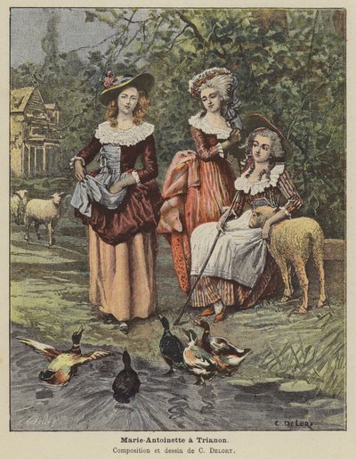 Marie Antoinette im Trianon von Charles Edouard Delort