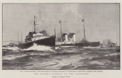 Die Reise der Königin auf den Kontinent von Charles Edward Dixon
