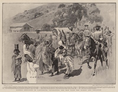 Hindoo-Flüchtlinge in Ladysmith, Trennung der Männer von den Frauen und Kindern von Charles Edwin Fripp