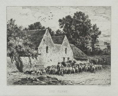 Ein Bauernhaus von Charles Emile Jacque
