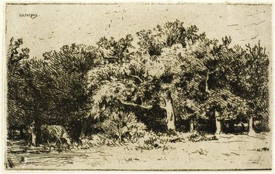 Ein Teil des Waldes von Fontainebleau von Charles Emile Jacque