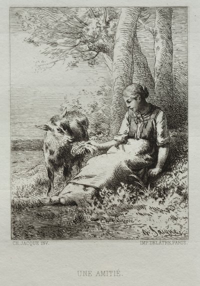 Zuneigung von Charles Emile Jacque