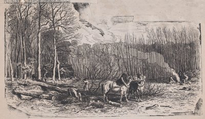 Februar aus Album der ländlichen Motive, 1859 von Charles Emile Jacque