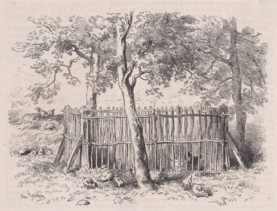 Parc à élèves, aus Magasin Pittoresque, ca. 1852 von Charles Emile Jacque