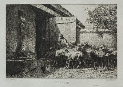 Schafstall von Charles Emile Jacque