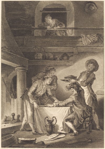 Der Aalpastete von Charles Emmanuel Patas after Jean Honoré Fragonard