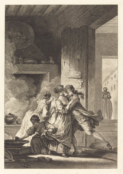 Man denkt nie an alles von Charles Emmanuel Patas after Jean Honoré Fragonard