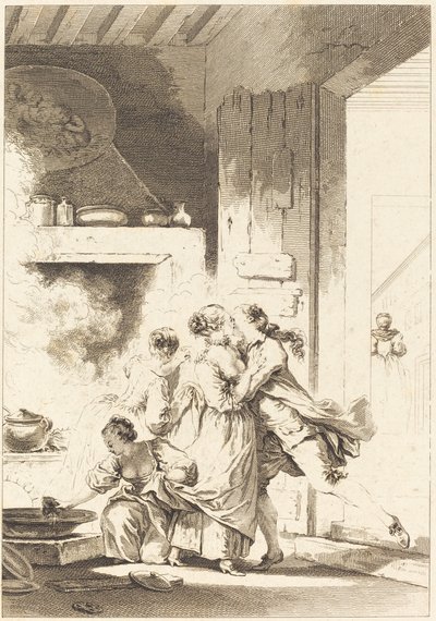 Man denkt nie an alles von Charles Emmanuel Patas after Jean Honoré Fragonard