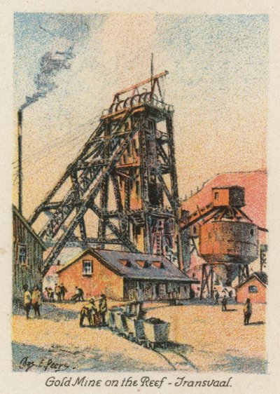 Südafrika: Goldmine am Riff, Transvaal von Charles Ernest Peers
