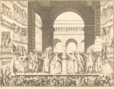 Krönung von Voltaire von Charles Etienne Gaucher after Jean Michel Moreau