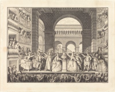 Krönung Voltaires von Charles Etienne Gaucher after Jean Michel Moreau