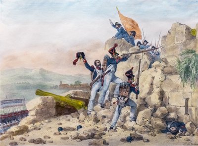 Die Kapitulation von Ciudad Rodrigo, Spanien von Charles Etienne Pierre Motte