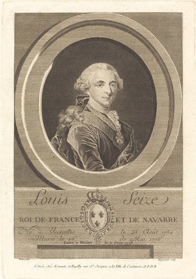 Ludwig XVI., König von Frankreich von Charles Eugene Duponchel