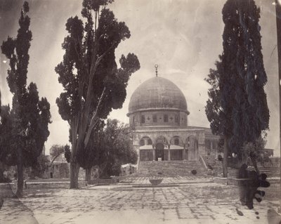 Der Felsendom auf dem Haram al Sharif in Jerusalem, von Süden, 1870 von Charles F. Tyrwhitt Drake