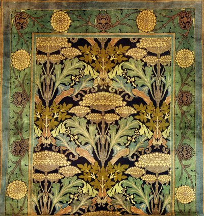 Ein Donegal-Wollteppich mit Blumendesign, ca. 1903 von Charles Francis Annesley Voysey