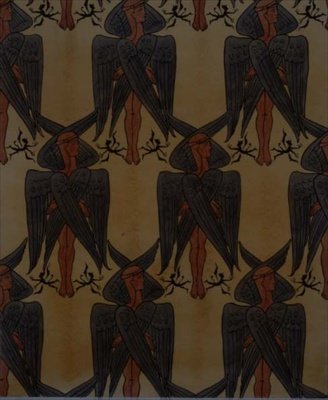 Wiederholende Cherubim, Entwurf für einen Stoff von Charles Francis Annesley Voysey