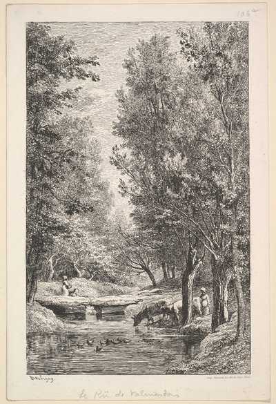 Ein Bach im Mondois-Tal (1835-78) von Charles Francois Daubigny