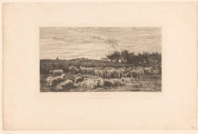 Landschaft mit Schafherde von Charles Francois Daubigny