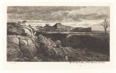Ruinen des Schlosses von Cremieux von Charles Francois Daubigny