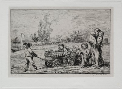 Die Bootsfahrt: Umzug ins Le Botin Die Schiffsausstattung oder Umzug zum Boot, 1861 von Charles Francois Daubigny