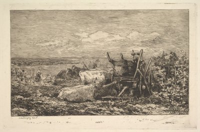 Die Ernte, Souvenir des Morvan, 1865 von Charles Francois Daubigny