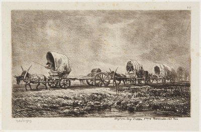 "Die Wagen" (Delteil 76) von Charles Francois Daubigny