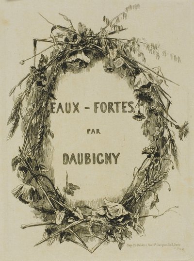 Kranz aus Wildblumen, Frontispiz von Charles Francois Daubigny