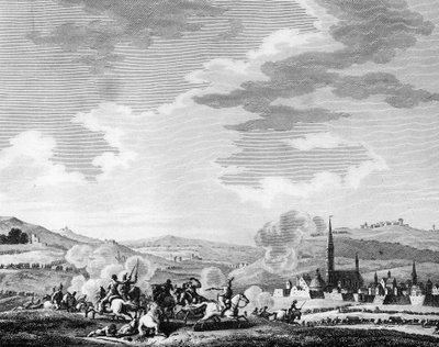 Schlacht von Nerwinden am 18. März von Charles Francois Gabriel Levachez