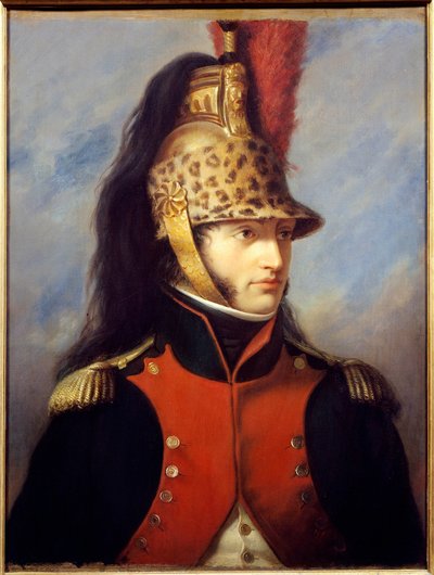 Porträt von Louis Bonaparte (1778-1846) in der Uniform eines Oberst des 5. Dragonerregiments. Gemälde von Charles Francois Jalabert (1819-1901) von Charles François Jalabert