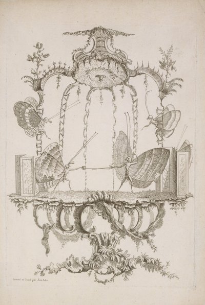 Das Duell, aus Essai de Papilloneries Humaines von Saint Aubin, ca. 1756-60 von Charles Germain de Saint Aubin