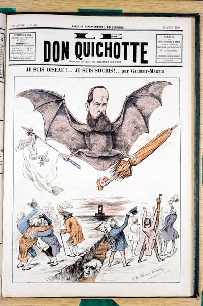 Titelblatt von „Le Don Quixote“, Satirisch in Farben von Charles Gilbert Martin
