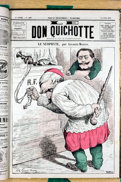 Cover von „Le Don Quixote“, Nummer 200, Satirisch in Farben von Charles Gilbert Martin