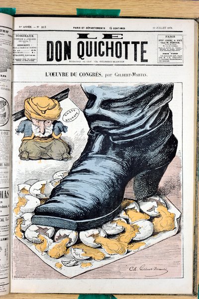 Cover von "Le Don Quixote", Nummer 213, Satirisch in Farben von Charles Gilbert Martin
