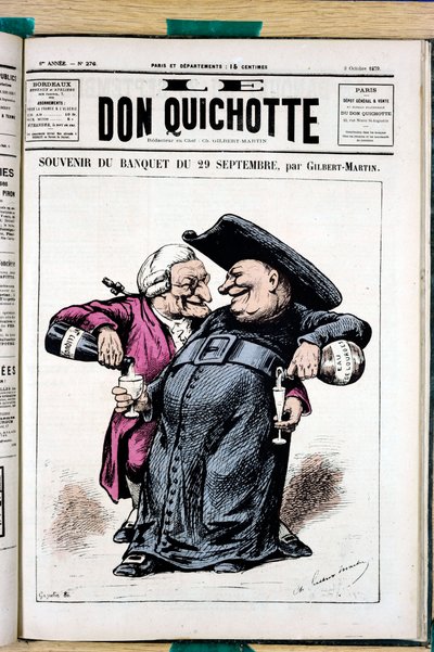 Cover von „Le Don Quixote“, Nummer 276, Satirisch in Farben von Charles Gilbert Martin
