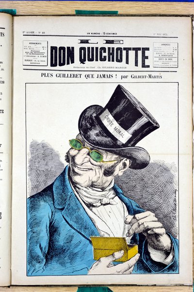 Titelblatt von Le Don Quixote, Nummer 45, Satirique en Couleurs von Charles Gilbert Martin