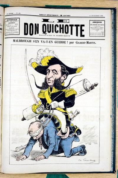 Cover von "Le Don Quixote", Nummer 495, Satirisch in Farben von Charles Gilbert Martin