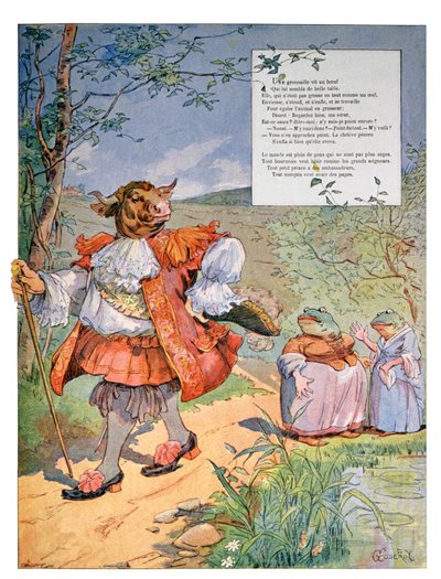 Der Frosch, der so groß wie der Ochse sein wollte, ca. 1900 von Charles Gillot