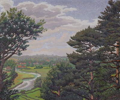 Der Fluss Avon, nahe Salisbury von Charles Ginner