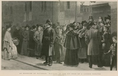 Eine Übung in Geduld: Warten an der Grubentür eines Londoner Theaters von Charles Green