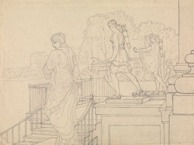 Vorhalle mit Statuen, Easton Neston, Northants von Charles Hamilton Smith
