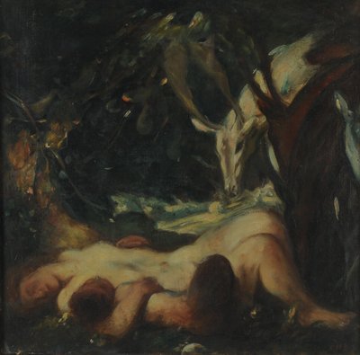 Studie für die schlafende Waldnymphe von Charles Haslewood Shannon
