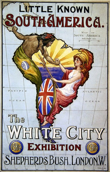 Plakat für das wenig bekannte Südamerika - Die Weiße Stadt Ausstellung von Charles J. Hay