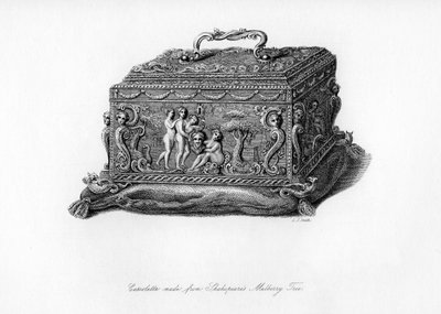 Geschnitzte Kassolette aus dem Holz von Shakespeares Maulbeerbaum, 18. Jahrhundert, 1840 von Charles J. Smith