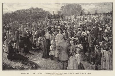 Musik für das Volk, das der Band auf Hampstead Heath zuhört von Charles J. Staniland