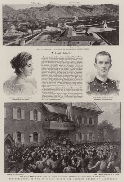 Die Verlobung des Prinzen von Neapel und der Prinzessin Helene von Montenegro von Charles J. Staniland