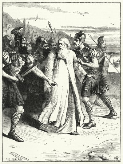 Johannes Chrysostomus in die Verbannung geführt von after Charles J. Staniland
